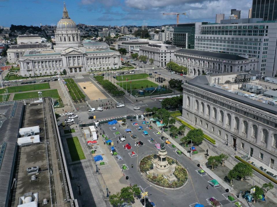 san francisco homeless tent camp coronavirus pandemic