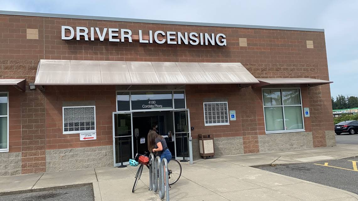 The Washington State Department of Licensing office, at 4180 Cordata Pkwy A, Bellingham, on Wednesday, Aug. 19, 2020.