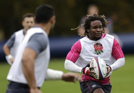 Britain Rugby Union - England Training - Pennyhill Park Hotel, Bagshot, Surrey - 15/11/16 England's Marland Yarde during training Action Images via Reuters / Henry Browne Livepic