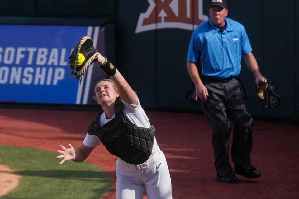 Texas catcher Reese Atwood has been named one of USA Softball's 10 finalists for its player of the year award. Atwood is in the midst of a record-breaking sophomore season in which she's set single-season school records for home runs and RBIs while leading the Longhorns to the top of the national polls.