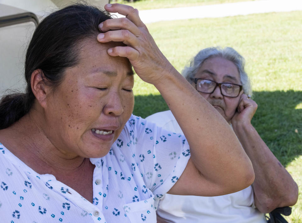 Saving Mercy resident Ruth Yamada, who has lived at Saving Mercy since 2014, gets a little emotional while talking about the ordeal that she and other residents have been going through about being threatened to be ejected from their homes that they rent.