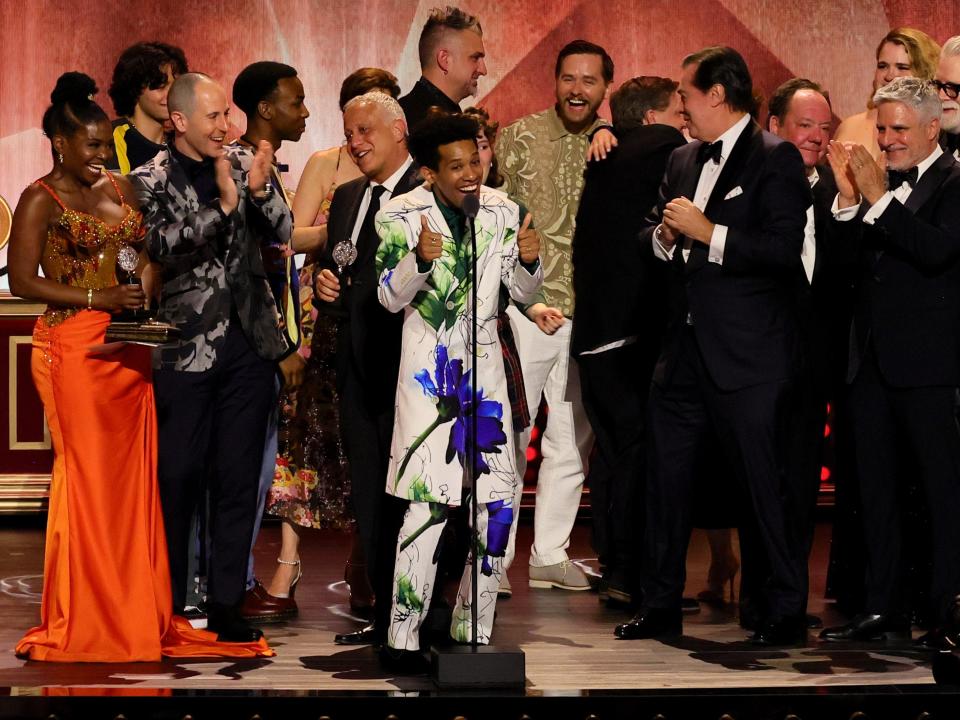 Justin Cooley accepts the award for Best Musical (Getty Images for Tony Awards Pro)