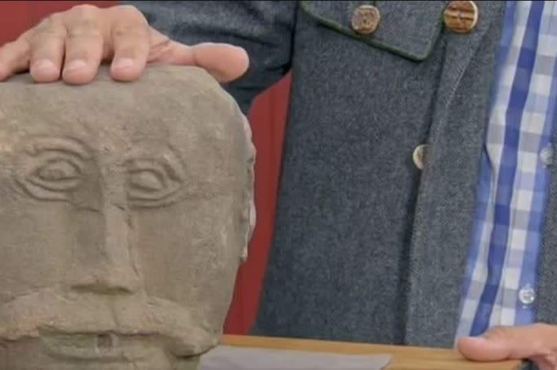 A guest on Antiques Roadshow was left stunned when they realised the true value of a stone head which they found whilst digging the drain