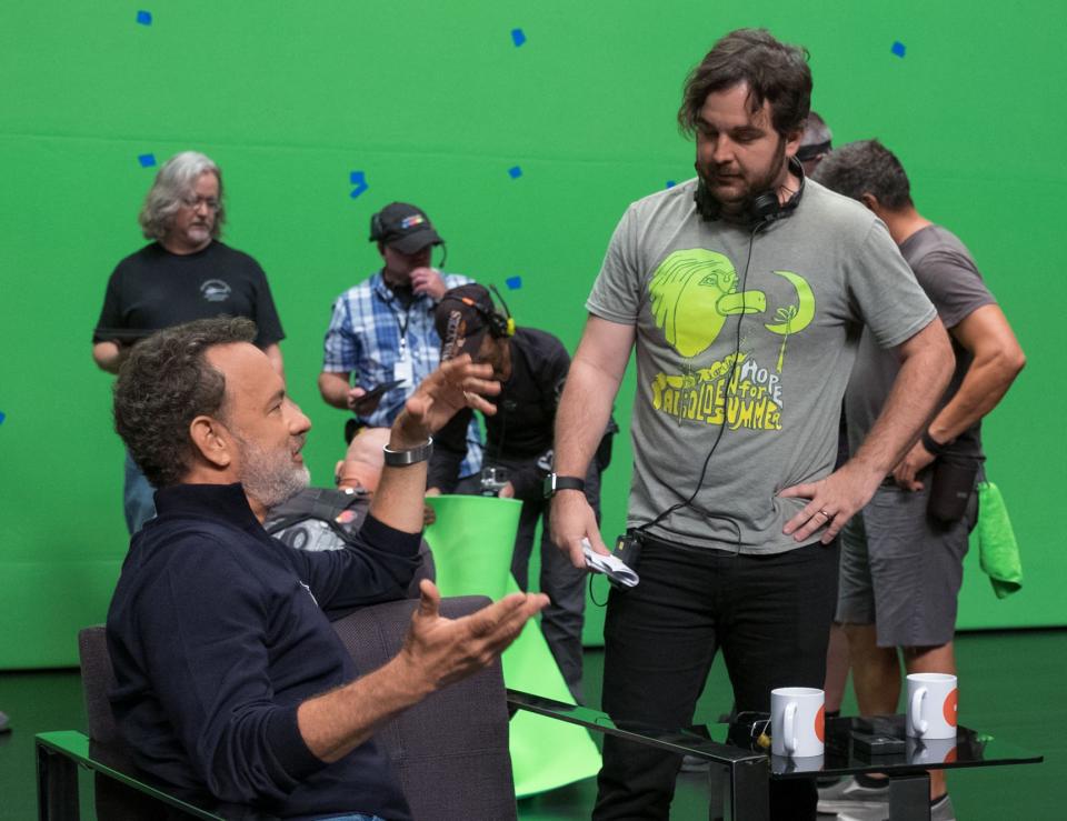 James Ponsoldt directs Tom Hanks in “The Circle” - Credit: Frank Masi