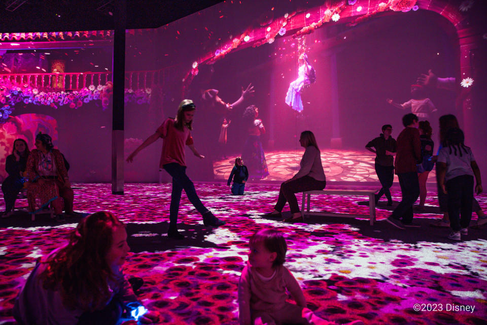 Dance along with the moving projections on the floor. PHOTO: Immersive Disney Animation Singapore 2023/24