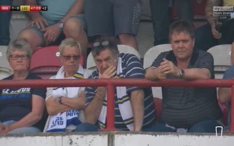 Leeds fans look glum - Credit: Sky Sports