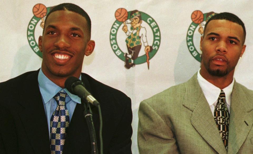 The Celtics selected Chauncey Billups (left) with the No. 3 overall pick and selected Ron Mercer with the No. 6 overall pick in 1997.