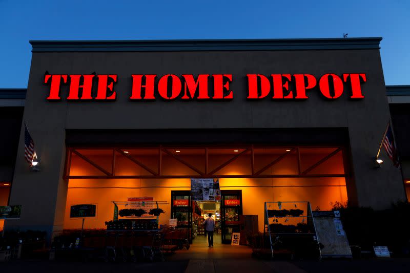 FILE PHOTO: FILE PHOTO: The logo of Home Depot is seen in Encinitas