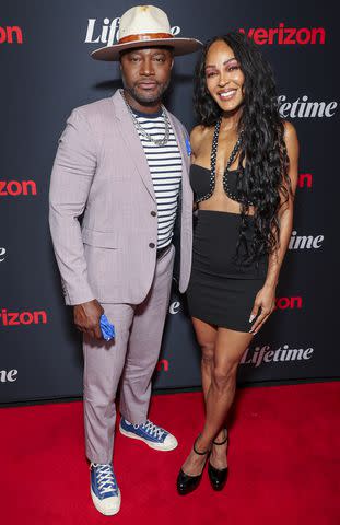 <p>Jesse Grant/Variety via Getty</p> Taye Diggs and Meagan Good