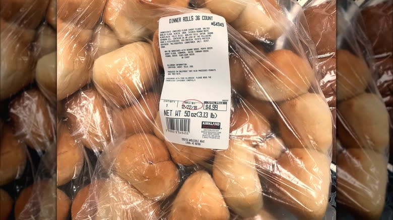 Bag of Costco dinner rolls