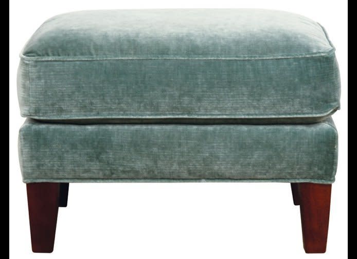 Icon Valentine velvet ottoman, $699, from <a href="http://www.abchome.com/store/store/pc/icon-valentine-velvet-ottoman-bristol-mineral-217p4945.htm" target="_hplink">ABC Carpet & Home</a>.