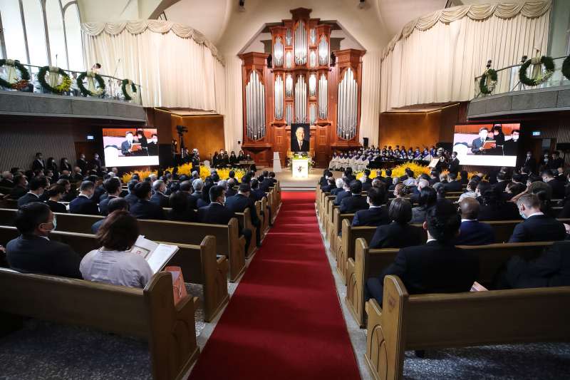 20200919-李前總統登輝先生追思告別禮拜於真理大學真理堂舉行。（台北市攝影記者聯誼會提供）