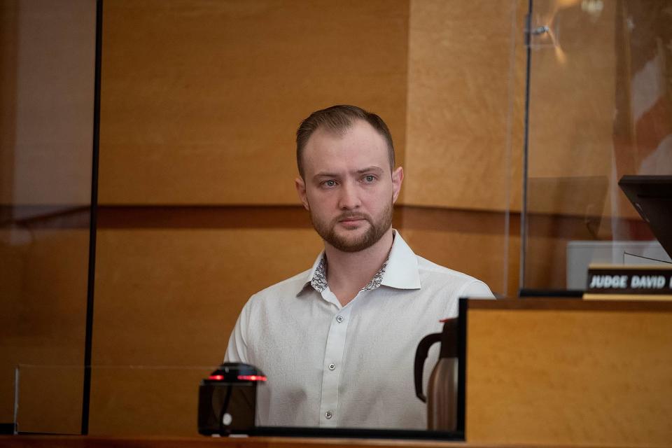 At David Bogdanov's trial in August, he took the stand and said he'd killed Nikki Kuhnhausen in self-defense. He claimed she reached for his gun when he rejected her for being transgender, and he feared for his life.  / Credit: The Columbian