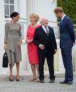 <p>If the Roland Mouret dress Meghan Markle wore for her meeting with the President of Ireland looks familiar, that's because she wore the same design but in navy on the eve of her wedding. </p>