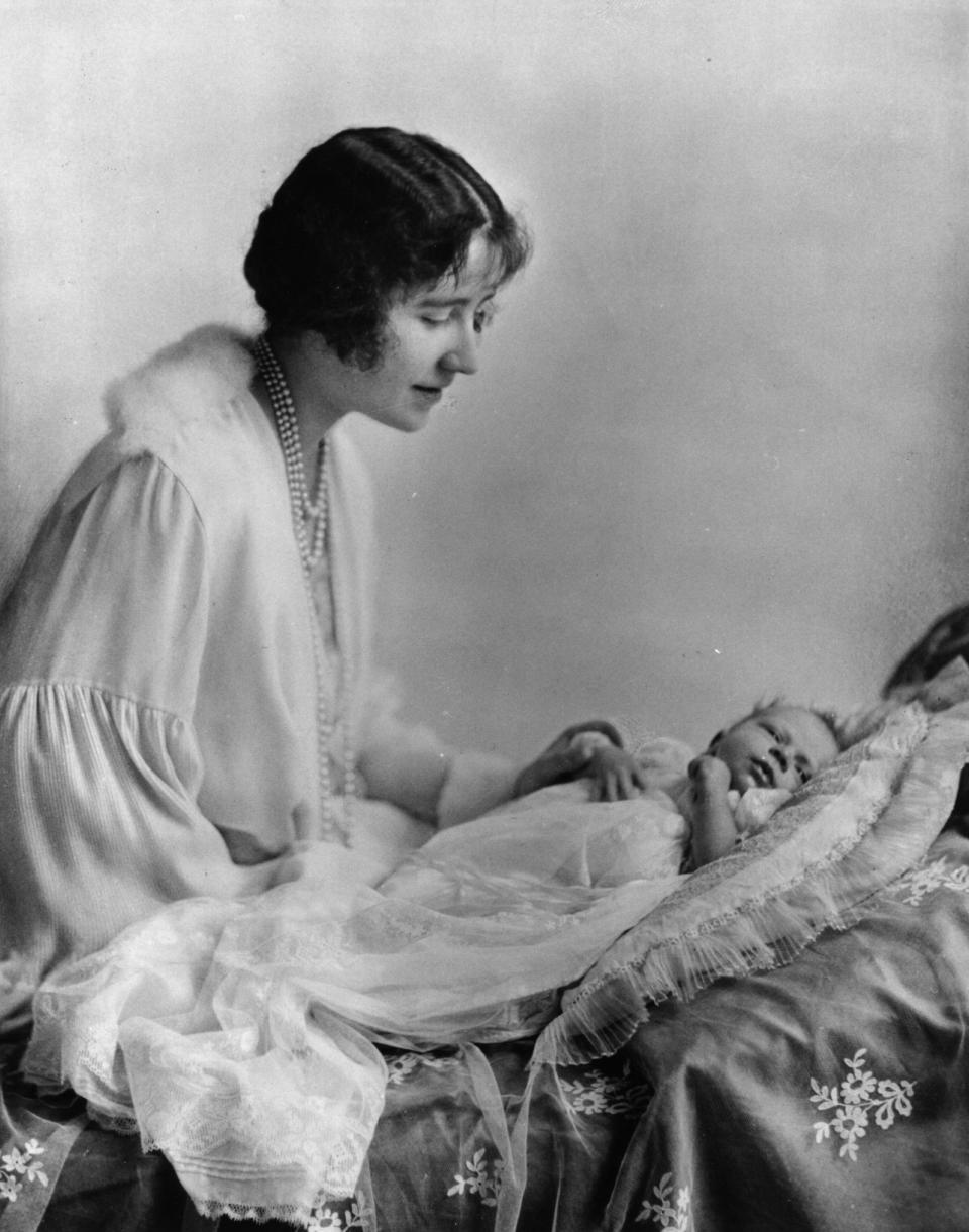 The future Queen Elizabeth II was born on April 21, 1926. This photo shows the baby royal with her mom, Queen Elizabeth, later known as Queen Elizabeth, the Queen Mother.