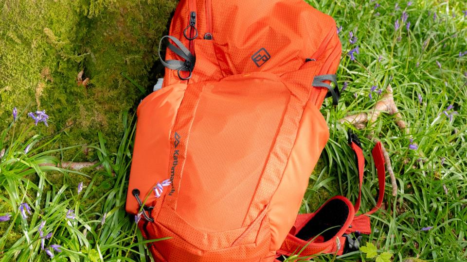 Kathmandu Valorous Pack lying in the grass