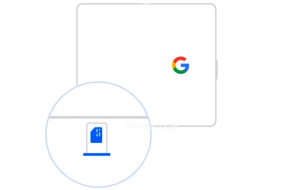 Google Pixel Fold SIM-card animation from Android 12L Beta 2