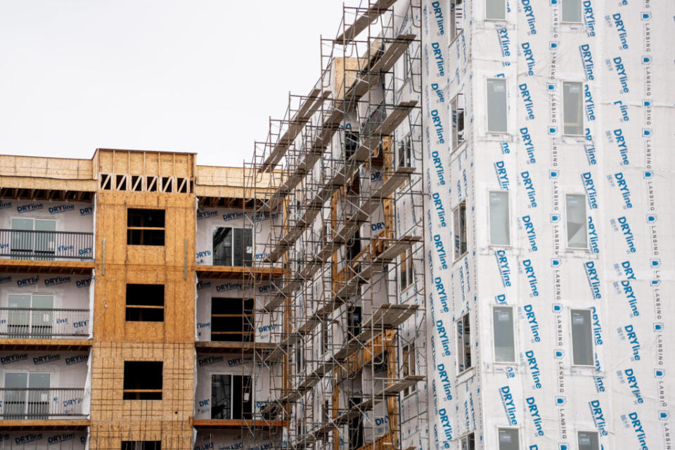  An apartment building is under construction at 1000 West North Temple, in Salt Lake City’s Fairpark neighborhood, on Wednesday, January 3, 2024. (Photo by Spenser Heaps for Utah News Dispatch)