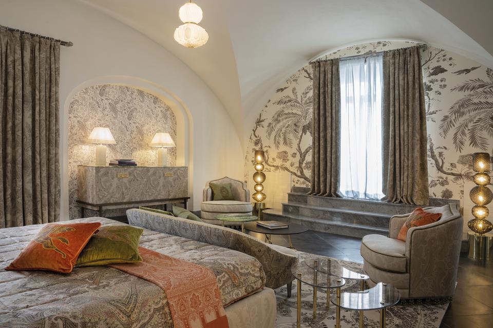 The Etro Pegaso Suite at the Punta Tragara Hotel in Capri. - Credit: Courtesy image