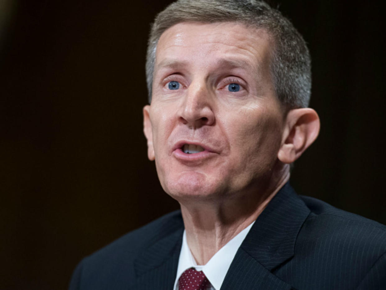 Leonard Steven Grasz testifies during a Senate Judiciary Committee nomination hearing on November 1, 2017: Tom Williams/CQ Roll Cal