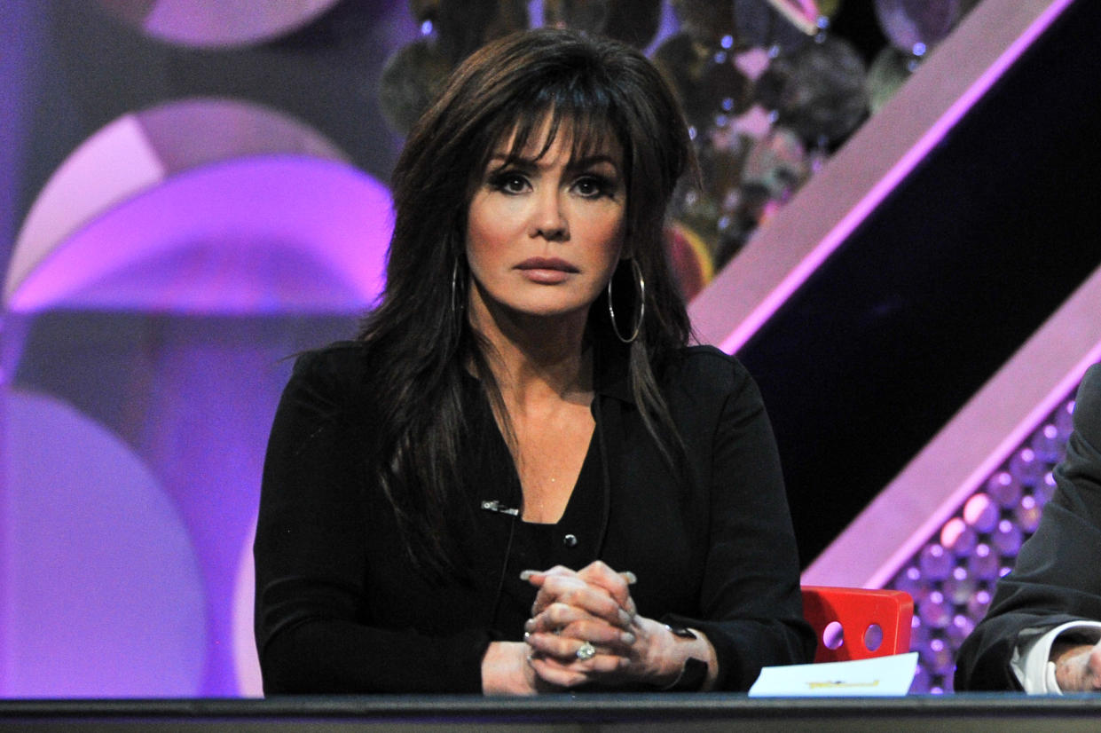 BURBANK, CA - APRIL 26:  Singer Marie Osmond speaks onstage during the 42nd Annual Daytime Emmy Awards at Warner Bros. Studios on April 26, 2015 in Burbank, California.  (Photo by Allen Berezovsky/WireImage)