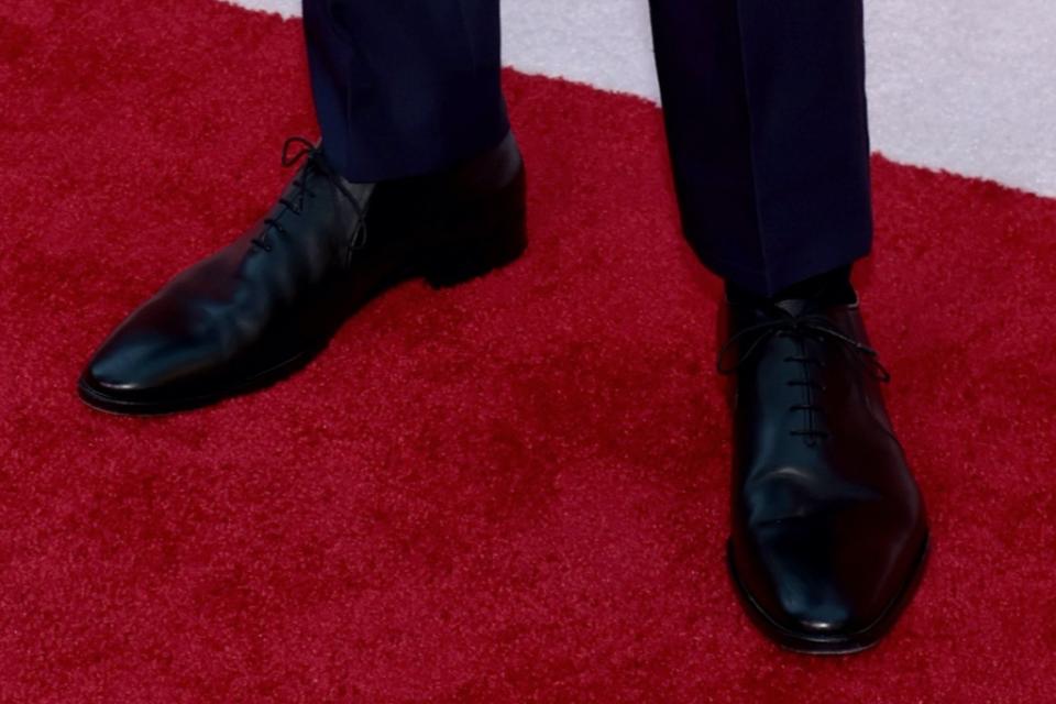 A closer look at Hiddleston’s loafers. - Credit: Courtesy of Tony Awards