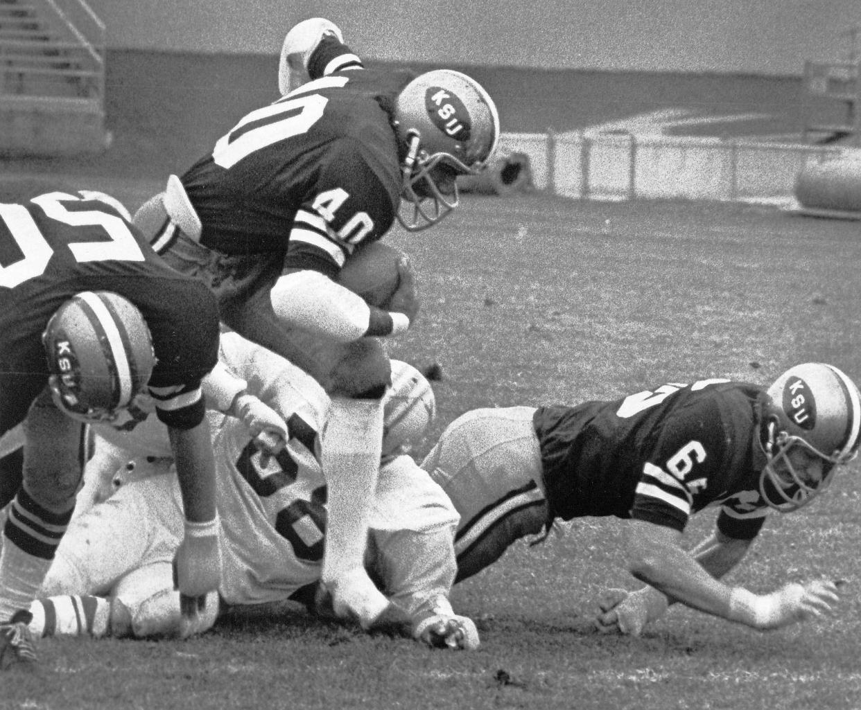 Larry Poole runs the football for Kent State in an undated photo.