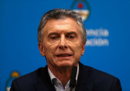 FILE PHOTO: Argentina's President Mauricio Macri attends a news conference in Buenos Aires