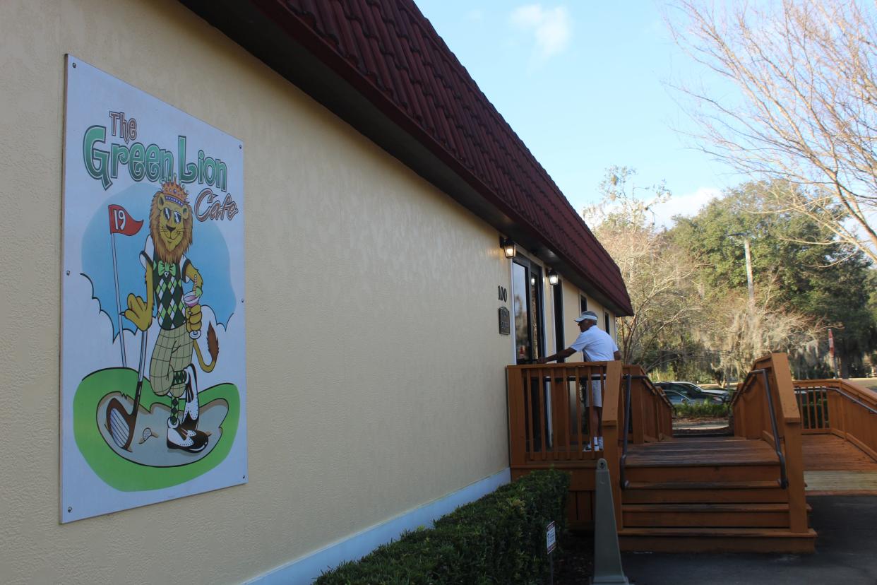 The Green Lion Café at the Palm Harbor Golf Course is run by the same family who owns the Golden Lion in Flagler Beach.