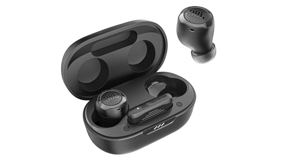 Product photo of JBL Quantum TWS Air true wireless earbuds.