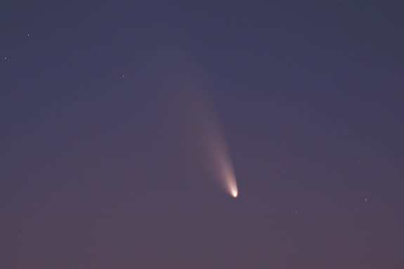 Close-up of comet C/2011 L4 PANSTARRS as seen from Mount Dale, Western Australia.