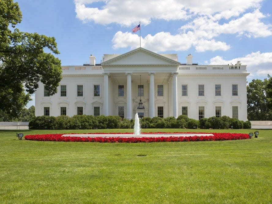 The exterior of the White House