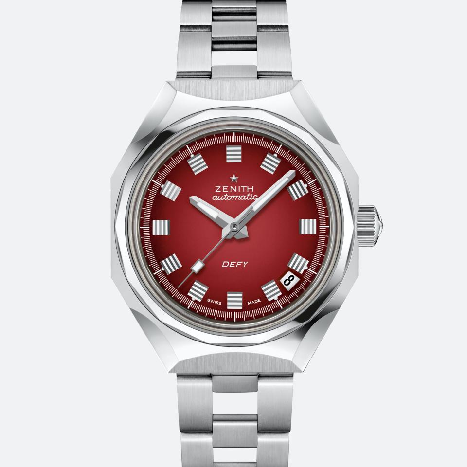 <p><a href="https://shop.hodinkee.com/products/zenith-defy-revival-37-mm-elite-mvt-automatic-steel-red-dial" rel="nofollow noopener" target="_blank" data-ylk="slk:Shop Now;elm:context_link;itc:0;sec:content-canvas" class="link ">Shop Now</a></p><p>Defy Revival A3691</p><p>hodinkee.com</p><p>$6900.00</p>