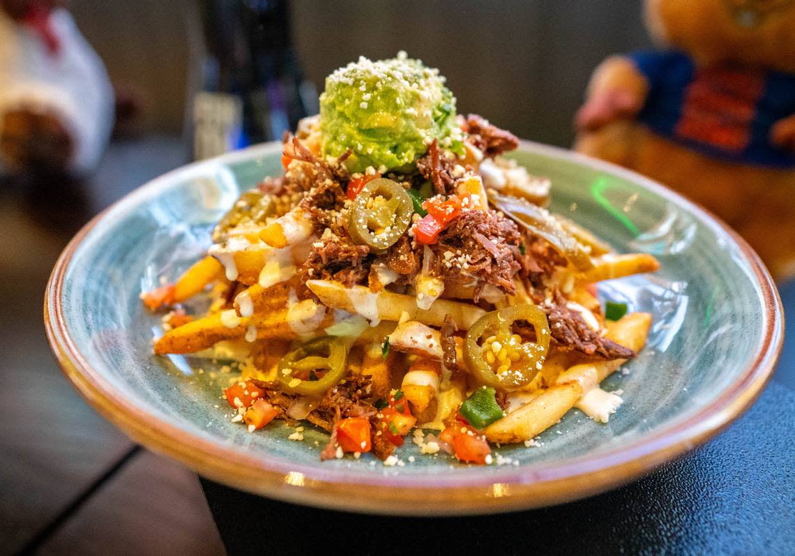 Loaded Barbacoa Fries are on the menu at Dave & Buster’s in Folsom, Tuesday, March 26, 2024. Cameron Clark/cclark@sacbee.com