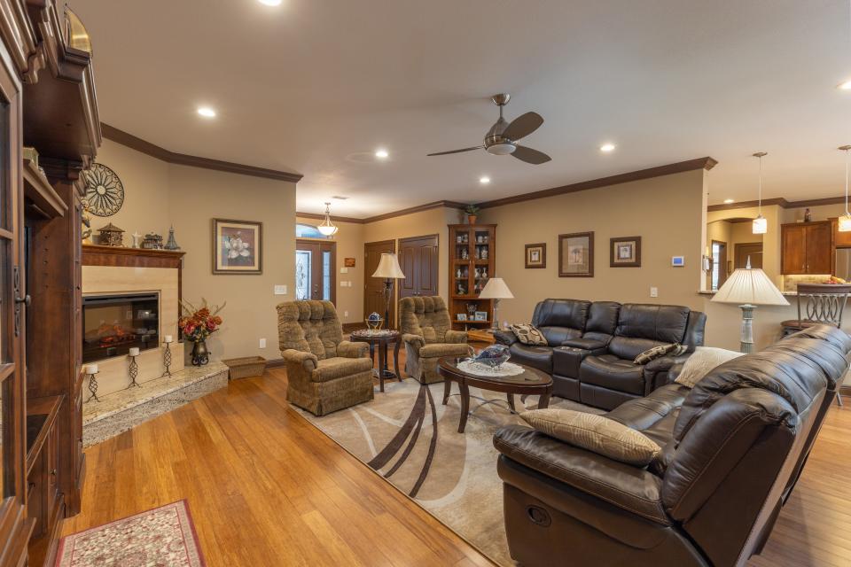 Entertain and relax in the open living area.