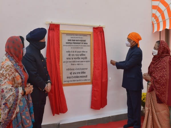 A visual of President inaugurating the PBG Gurudwara on Monday. (Pic: President's Twitter)