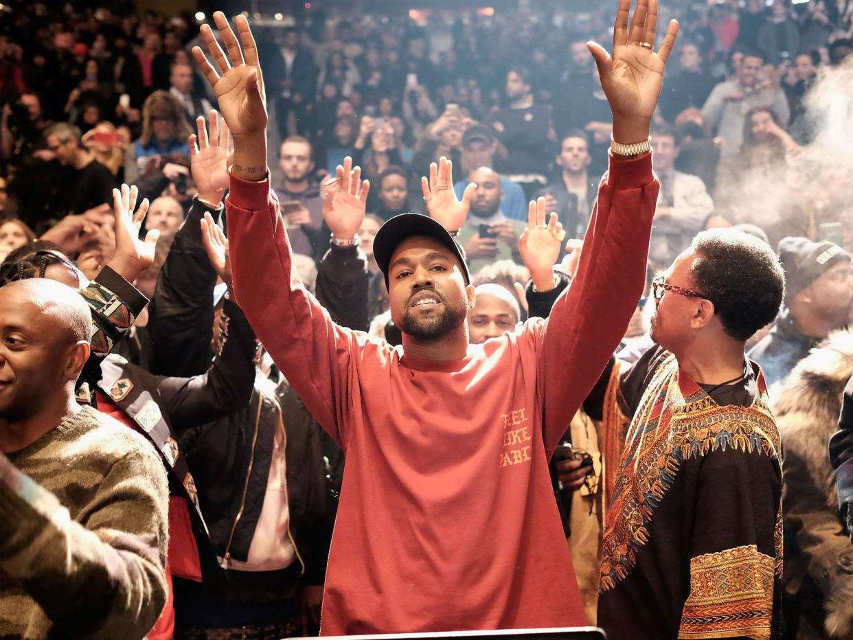 Kanye West at the Yeezy Season 3 show in New York City: Getty