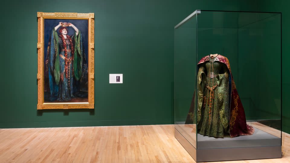The show pairs portraits with the original costume worn by the sitter, as demonstrated here with Sargent rendition of actor Ellen Terry as Lady Macbeth in 1889. - Jai Monaghan/Tate Britain