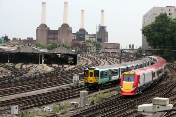 Trains at London Victoria station