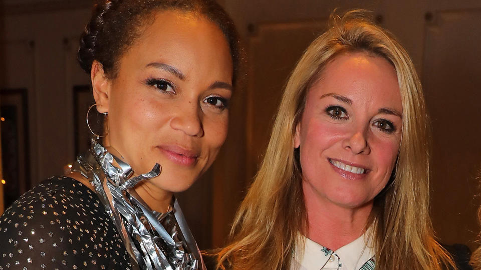 Angela Griffin and Tamzin Outhwaite will be joining Kate Thornton alongside the rest of the Dun Breedin&#39; cast for a special live White Wine Question Time show (Image: Getty Images)