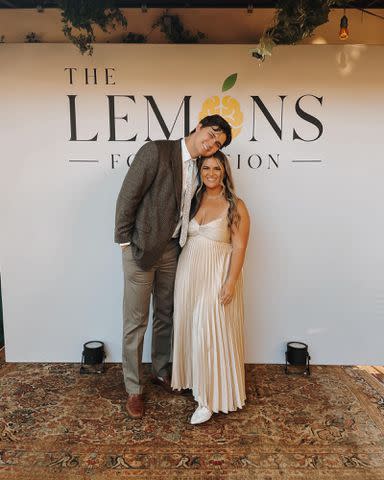 <p>Makena Moore Instagram</p> Makena Moore with her husband, Jacob Moore, at The Lemons Foundations Inaugural Gala