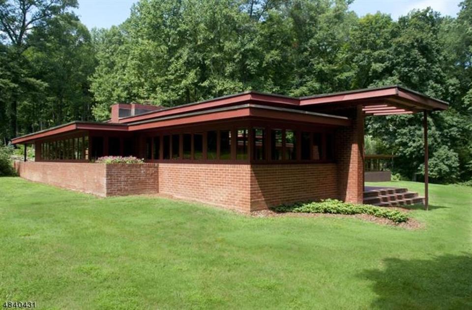 The Christie House, a unique "Usonian" house, is built of cypress, brick, and glass.