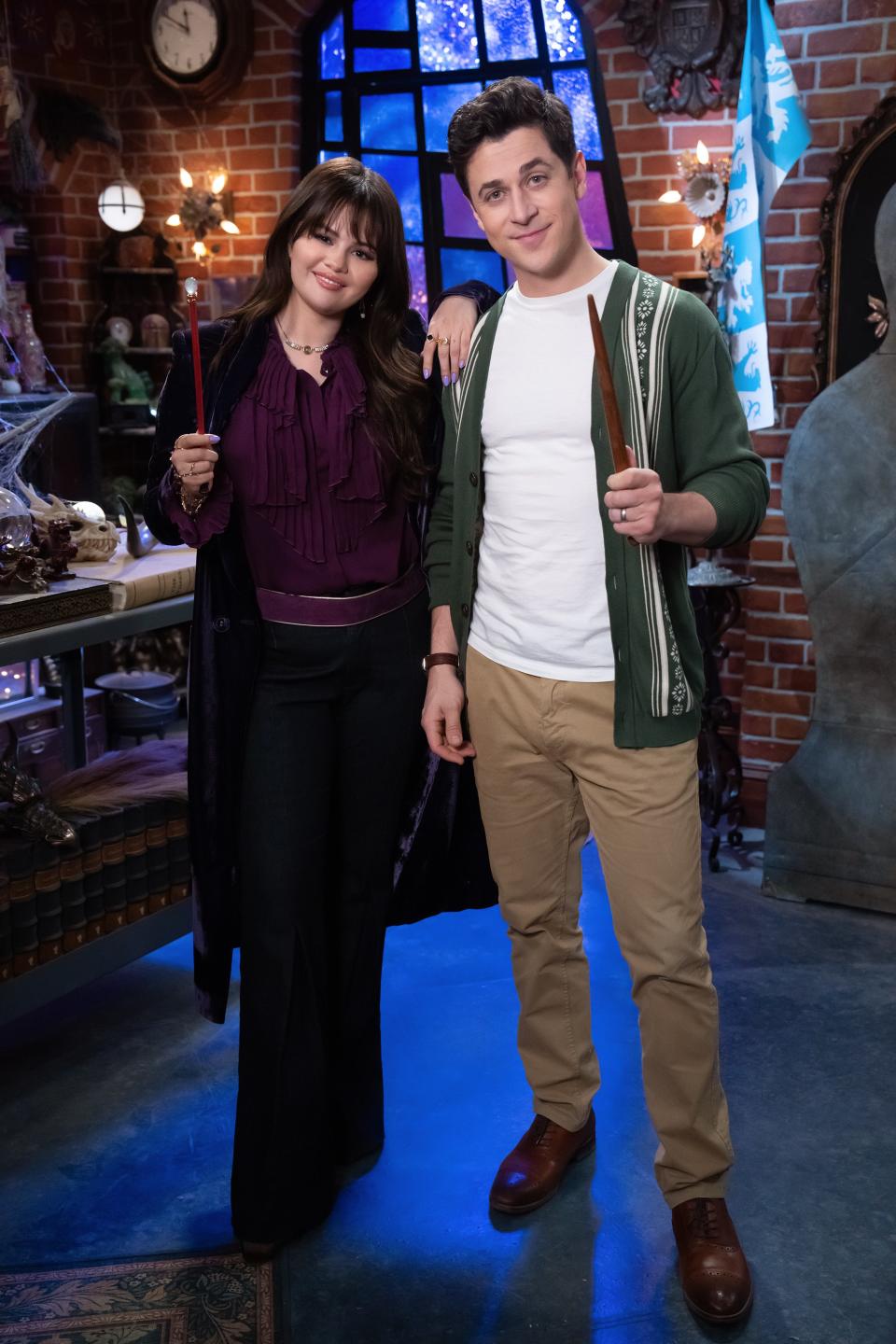 Selena Gomez and David Henrie in the pilot episode of Wizards Beyond Waverly Place