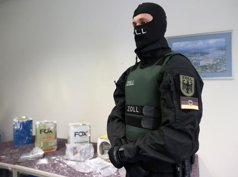 FILE PHOTO: German authorities seized more than 16 tonnes of cocaine in the northern port city of Hamburg