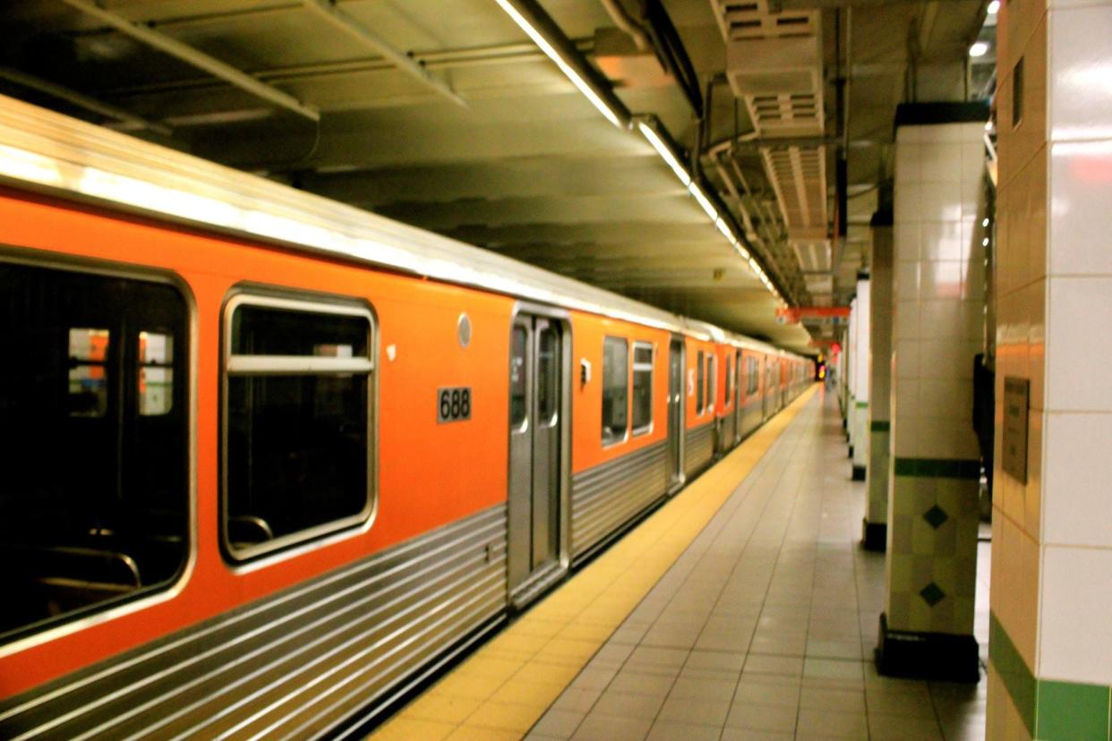 Broad Street Line train leaves Fern Rock Station in Philadelphia. SEPTA to implement ZeroEyes A.I. gun detection system on its Broad Street and Market-Frankfort lines.