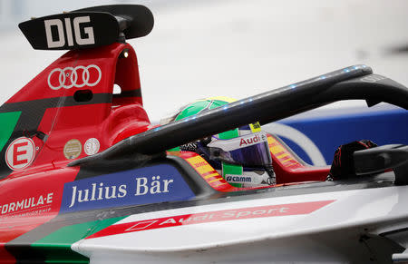 Motorsport - Formula E - Berlin ePrix - Berlin-Tempelhof, Berlin, Germany - May 25, 2019 Audi Sport Abt Schaeffler's Lucas Di Grassi in action during the race REUTERS/Hannibal Hanschke