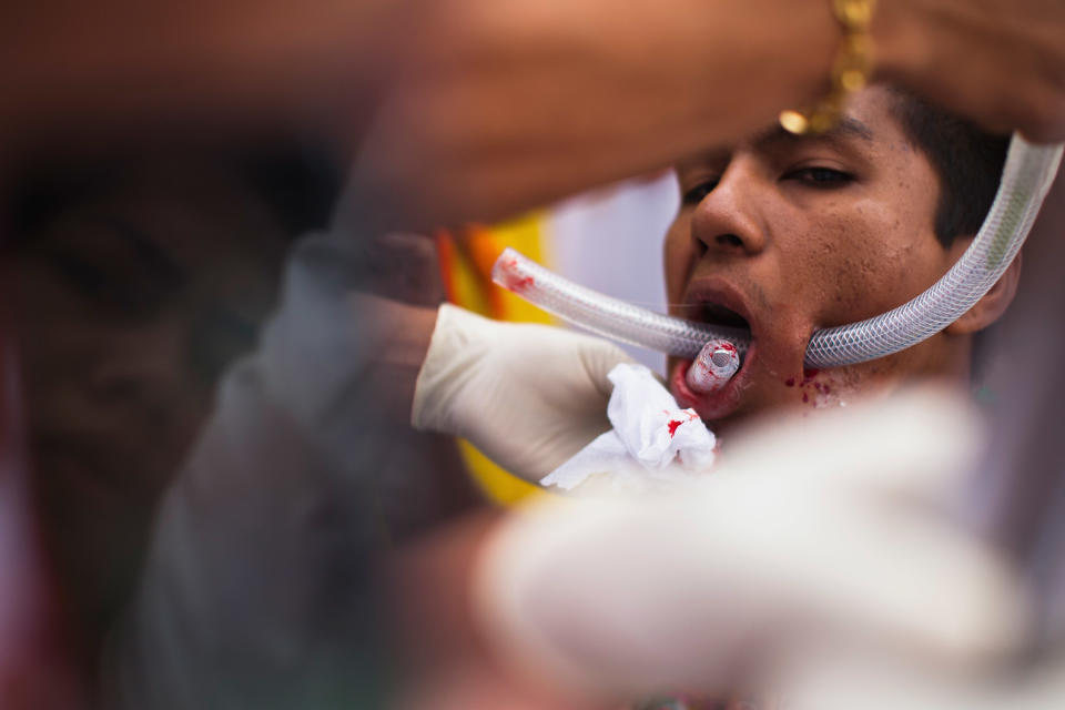 Devotees Self Mutilate During Phuket Vegetarian Festival