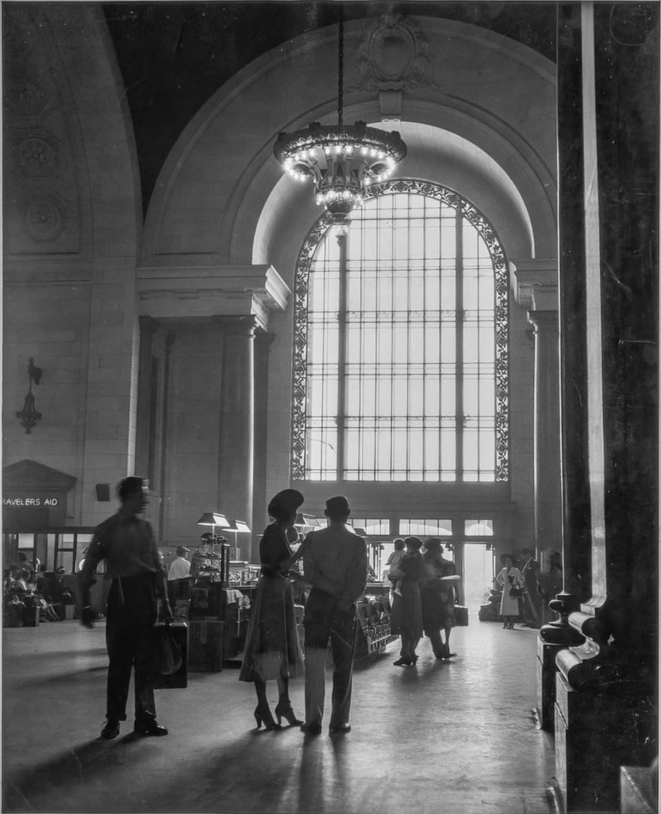 Michigan Central Station's train depot bustled with travelers when it first opened in 1913.