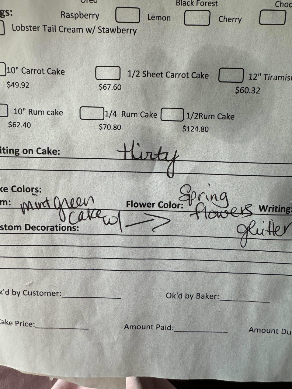 The completed form for the cake. (Courtesy John Ellis)