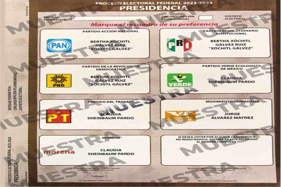 El nombre de “Bertha Gálvez” no aparecerá para representar a Xóchitl Gálvez en la boleta electoral 